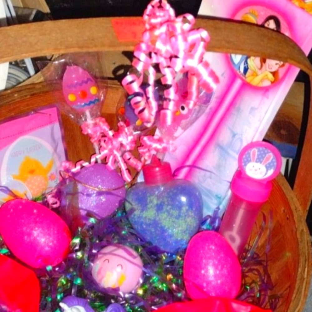 Girls Easter basket filled